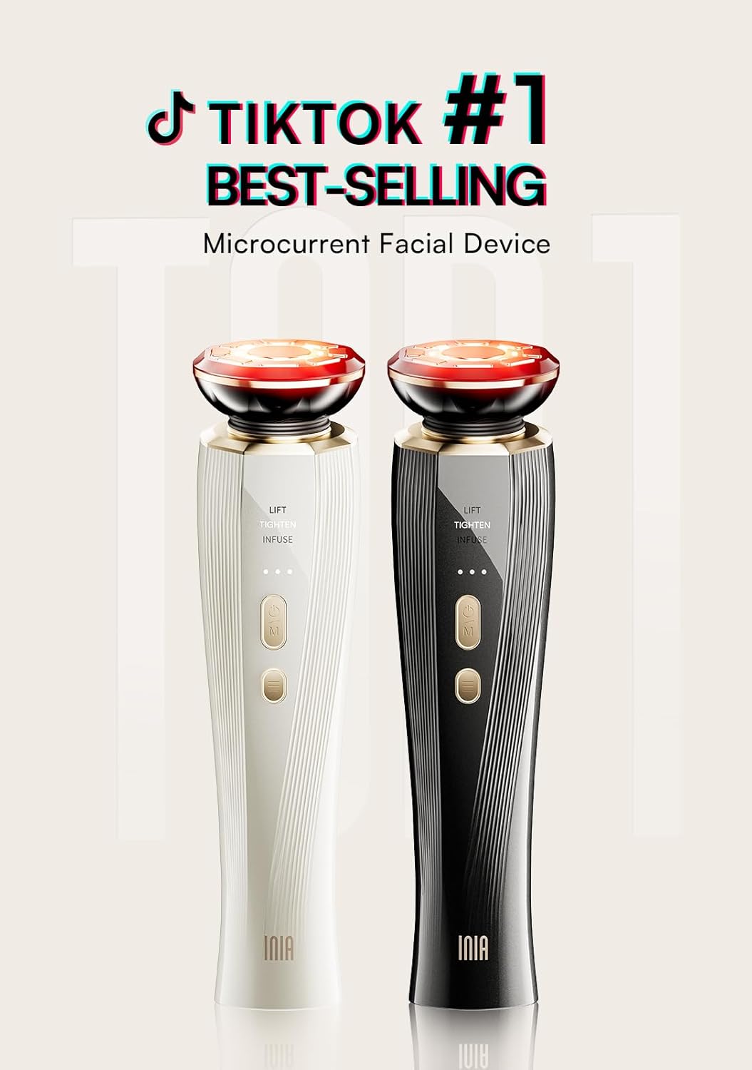 Microcurrent Facial Device, 3-In-1 Facial Massager Red Light Therapy Beauty Device for Face and Neck Skin Rejuvenation Lifting, Tightening, Infusing, Effective Wrinkle and Puffiness Reduction