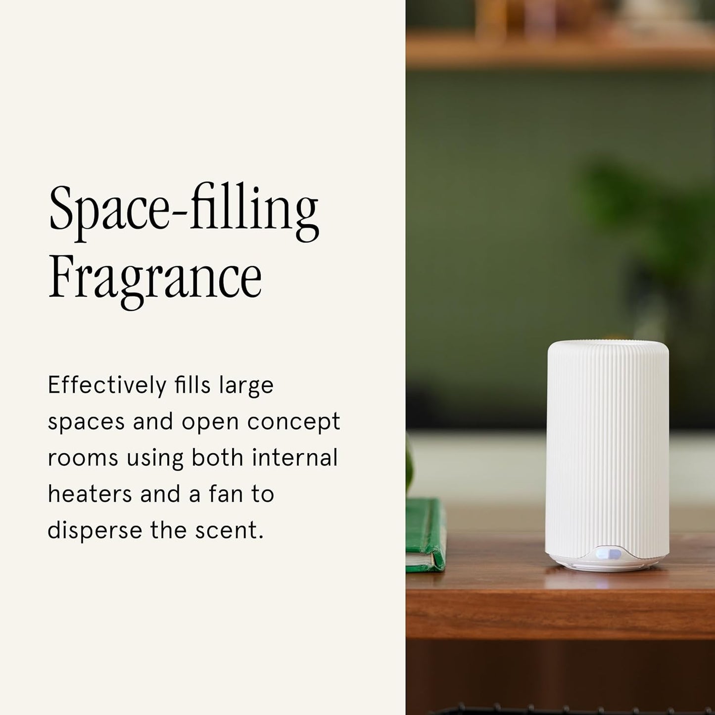 plus - Smart Fragrance Diffuser for Large Spaces - Automatic Fragrance Vial Detection - Wi-Fi Smart Diffuser for Luxury Home Scenting - White