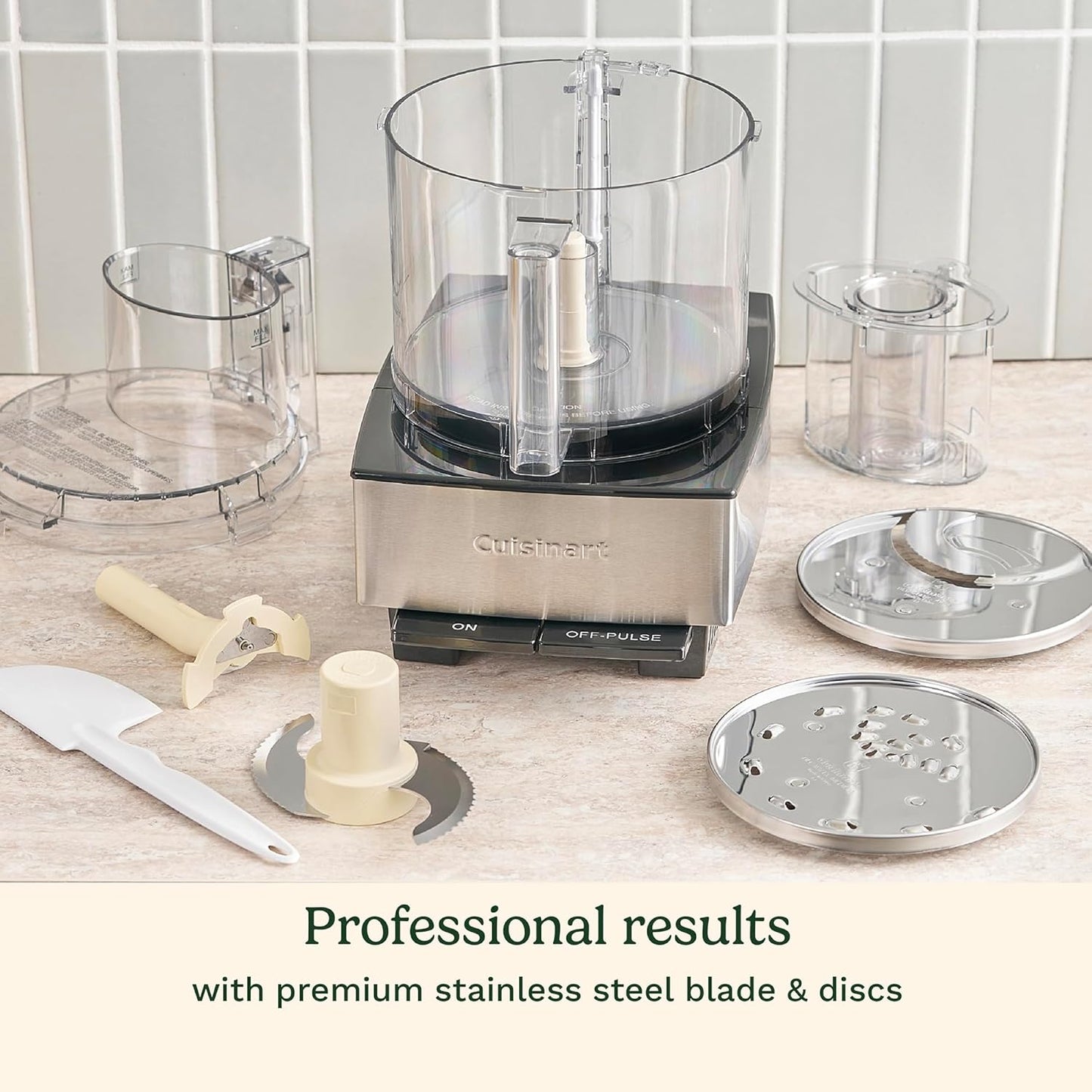 Food Processor 14-Cup Vegetable Chopper for Mincing, Dicing, Shredding, Puree & Kneading Dough, Stainless Steel, DFP-14BCNY