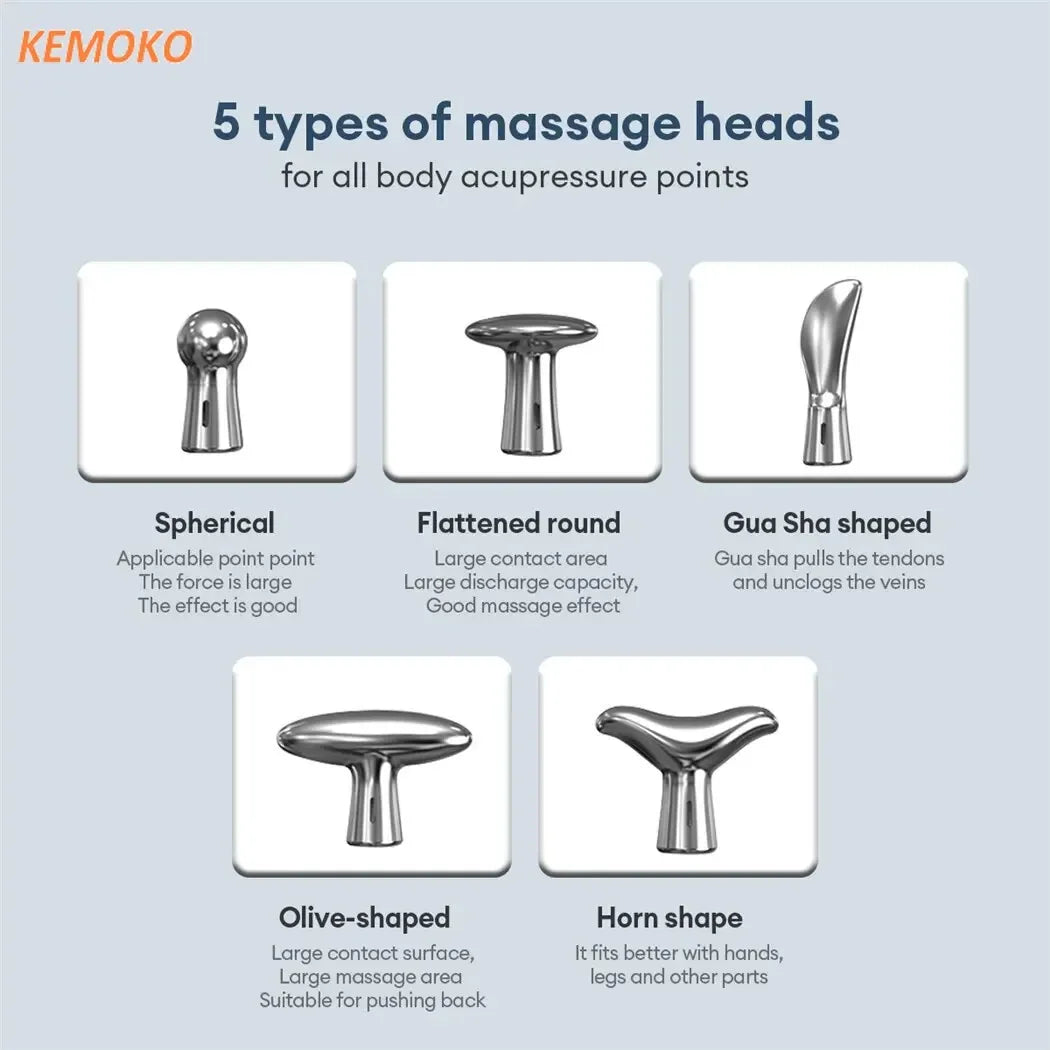 5 in 1 Electronic Acupuncture Massage Pen Smart Pulse Meridian Energy Pen Pain Relief Microcurrent Pulse Muscle Massage Stick