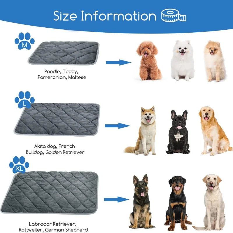 Self Heating Pet Pad, Extra Warm Thermal Dog Crate Pad Washable Anti-Slip Kennel Mat Pet Supplies for Medium Small Dogs and Cats