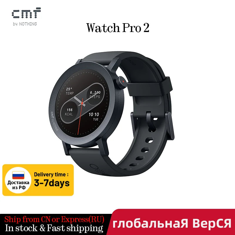 Global Version CMF by Nothing Watch Pro 2 1.32" AMOLED Bluetooth 5.3 BT Calls with AI Noise Reduction GPS Cmf Watch Pro 2