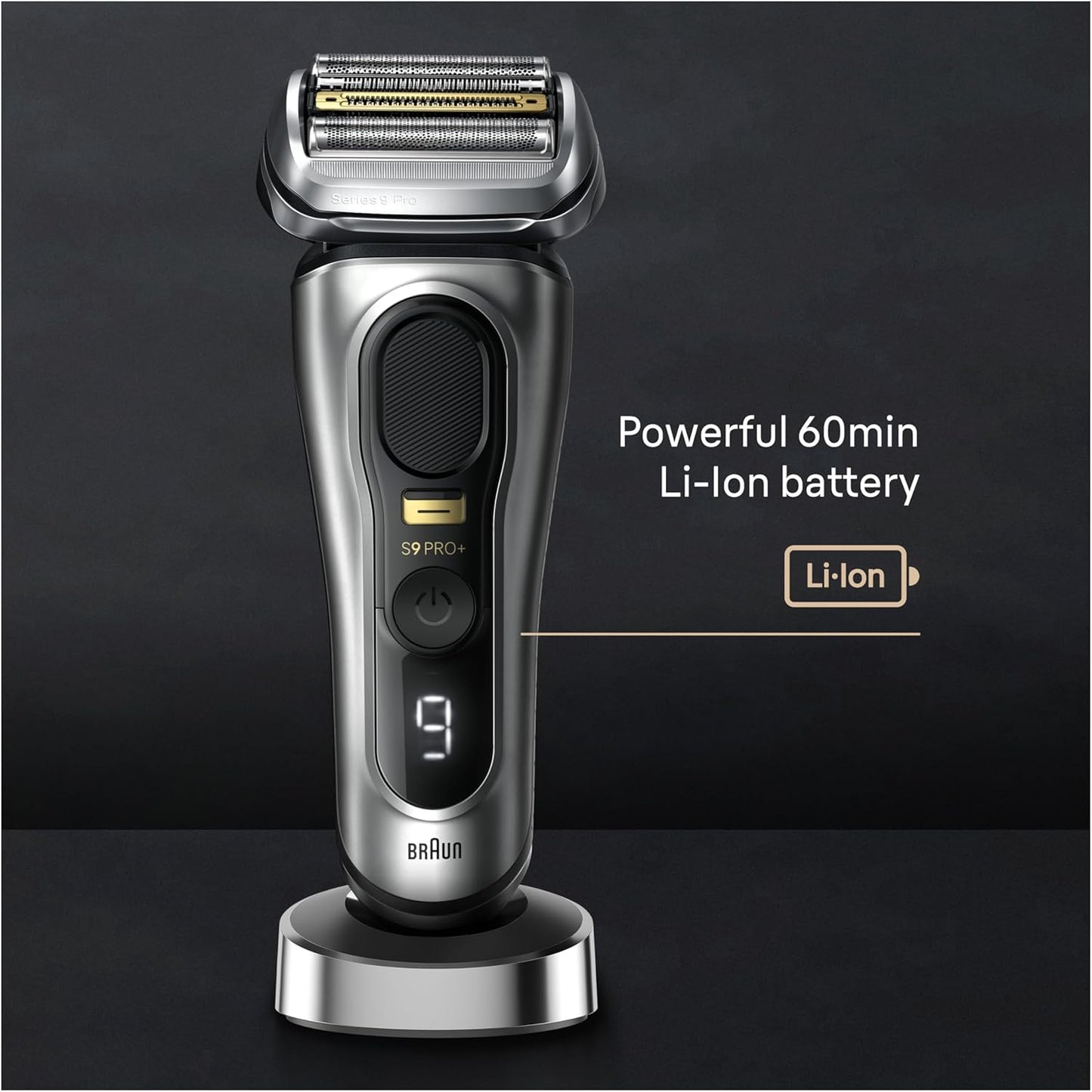 Braun Series 9 9517S PRO+ Electric Razor for Men, 5 Pro Shave Elements & Precision Long Hair Protrimmer, Charging Stand, Braun’S Best for Smooth Skin, Wet & Dry Electric Razor with 60Min Runtime