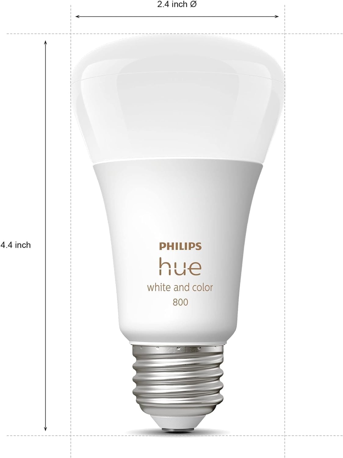 Smart Light Starter Kit - Includes (1) Bridge and (2) 60W A19 LED Bulb, White and Color Ambiance Color-Changing Light, 800LM, E26 - Control with App or Voice Assistant