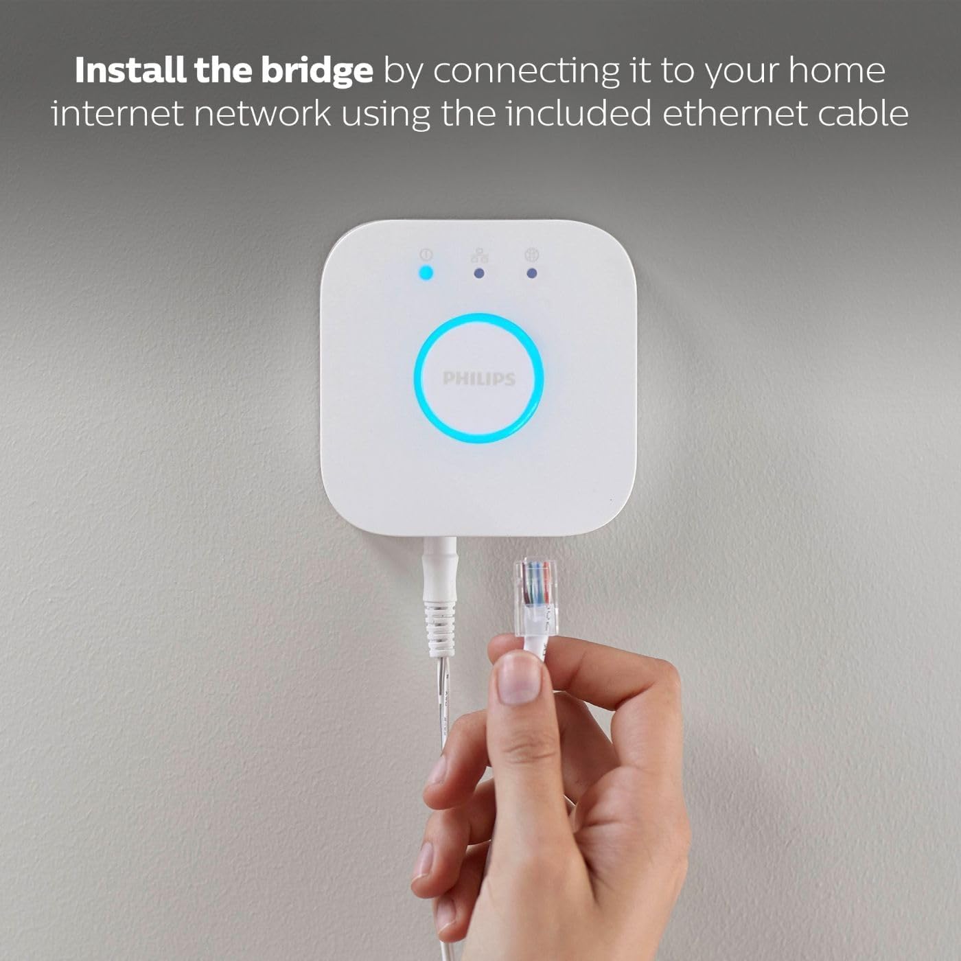 Smart Light Starter Kit - Includes (1) Bridge and (2) 60W A19 LED Bulb, White and Color Ambiance Color-Changing Light, 800LM, E26 - Control with App or Voice Assistant