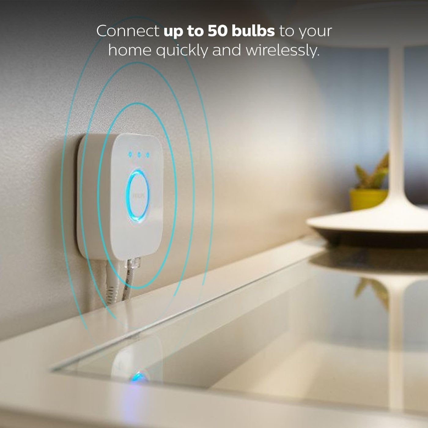 Smart Light Starter Kit - Includes (1) Bridge and (2) 60W A19 LED Bulb, White and Color Ambiance Color-Changing Light, 800LM, E26 - Control with App or Voice Assistant