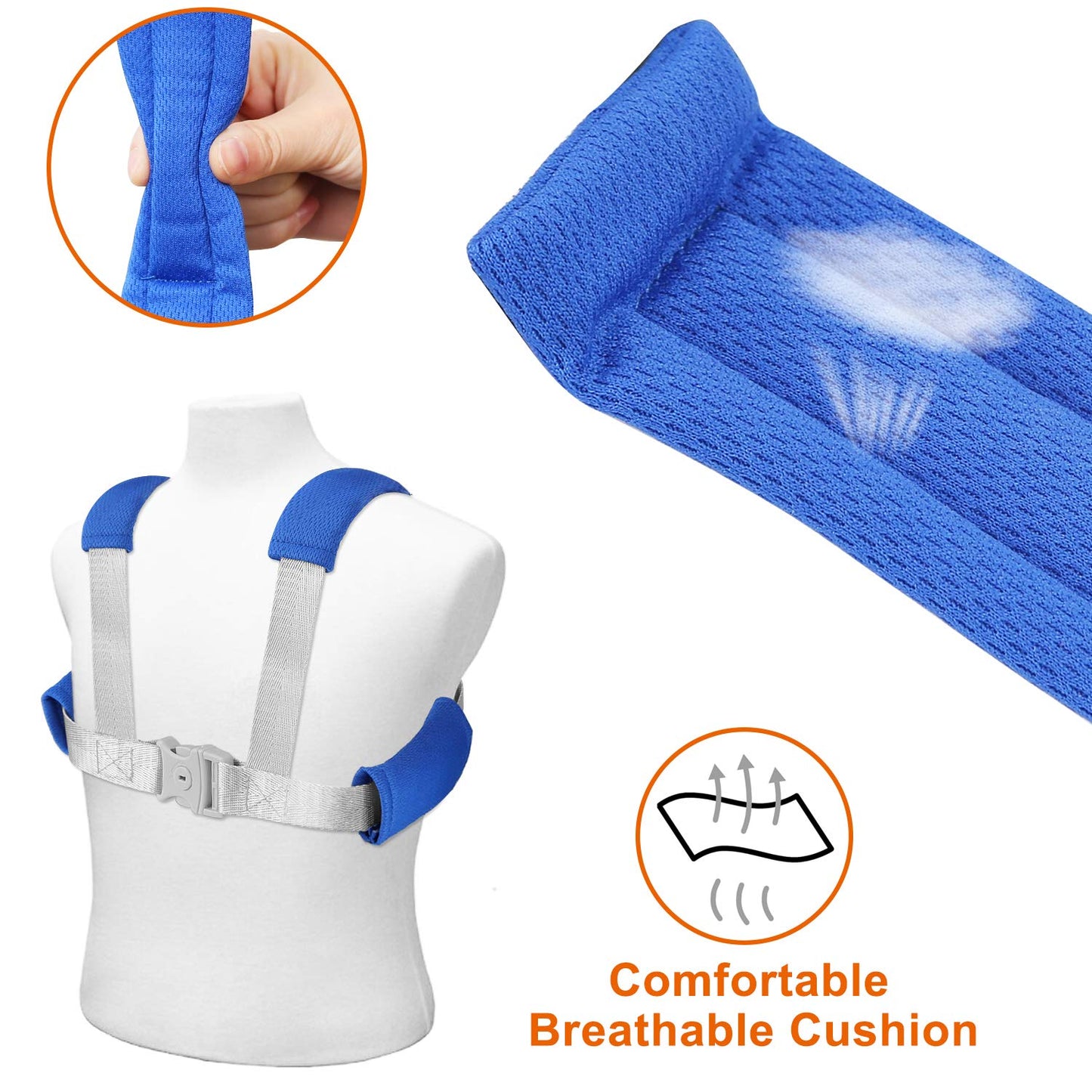 Baby anti Lost Wrist Link -Anti Lost Backpack Leash Baby Leash Safety Walking Leash Wrist Link with Upgraded Safety Locks for Kids Toddler Leash anti Lost (2 in 1 Dark Blue 8.2 Foot) …