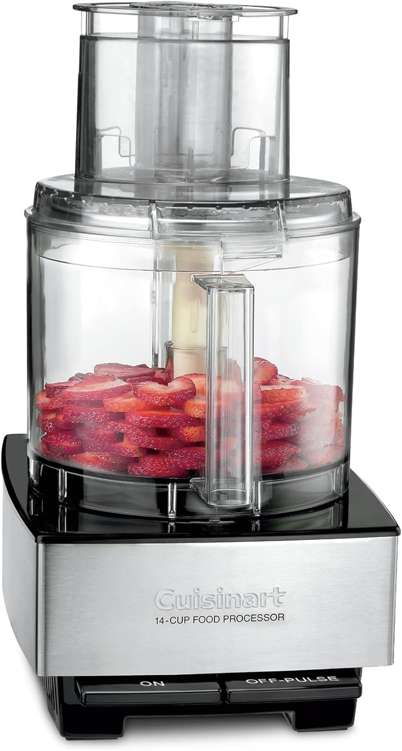 Food Processor 14-Cup Vegetable Chopper for Mincing, Dicing, Shredding, Puree & Kneading Dough, Stainless Steel, DFP-14BCNY