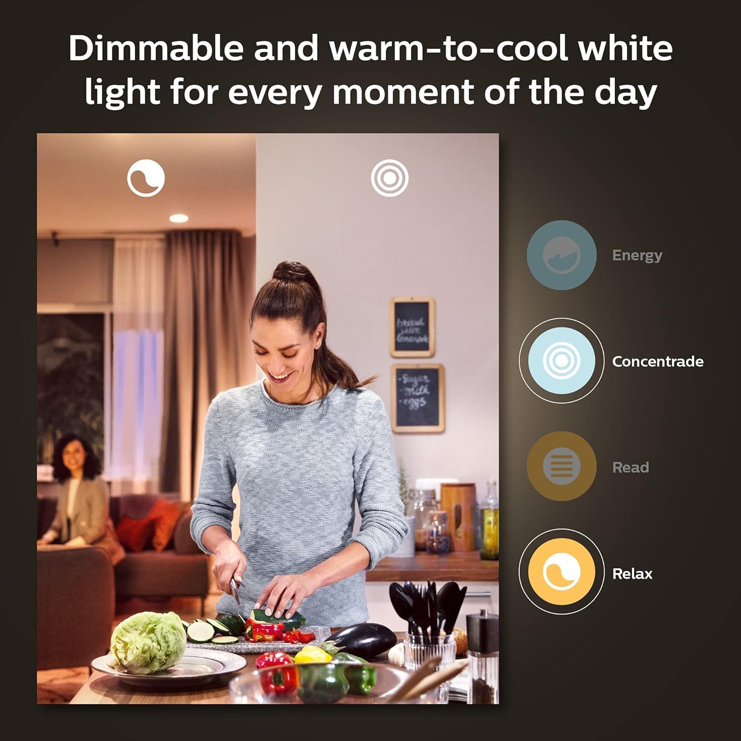 Smart Light Starter Kit - Includes (1) Bridge and (2) 60W A19 LED Bulb, White and Color Ambiance Color-Changing Light, 800LM, E26 - Control with App or Voice Assistant