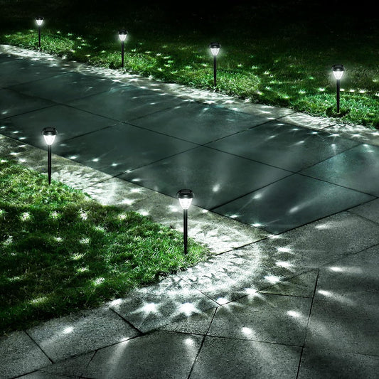 Super Bright Solar Lights, Waterproof 10 Pack, Dusk to Dawn up to 12 Hrs Solar Powered Outdoor Pathway Garden Lights Auto On/Off, LED Landscape Lighting Decorative for Walkway Patio Yard