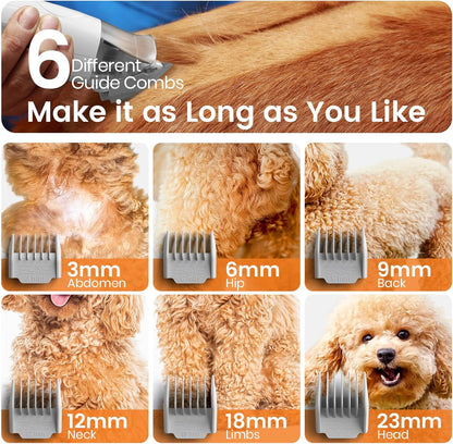 Oneisall Dog Grooming Vacuum, Pet Grooming Vacuum with Clipper Nail Grinder, 1.5L Dust Cup Dog Deshedding Vacuum Brush with 7 Pet Grooming Tools for Shedding Pet Hair, Home Cleaning