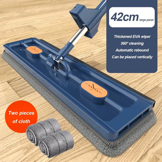 360°Rotating Flat Mop Self-Contained Slide Floor Mop Microfiber Lazy No Hand-Washing Floor Floating Mop Household Cleaning Tools
