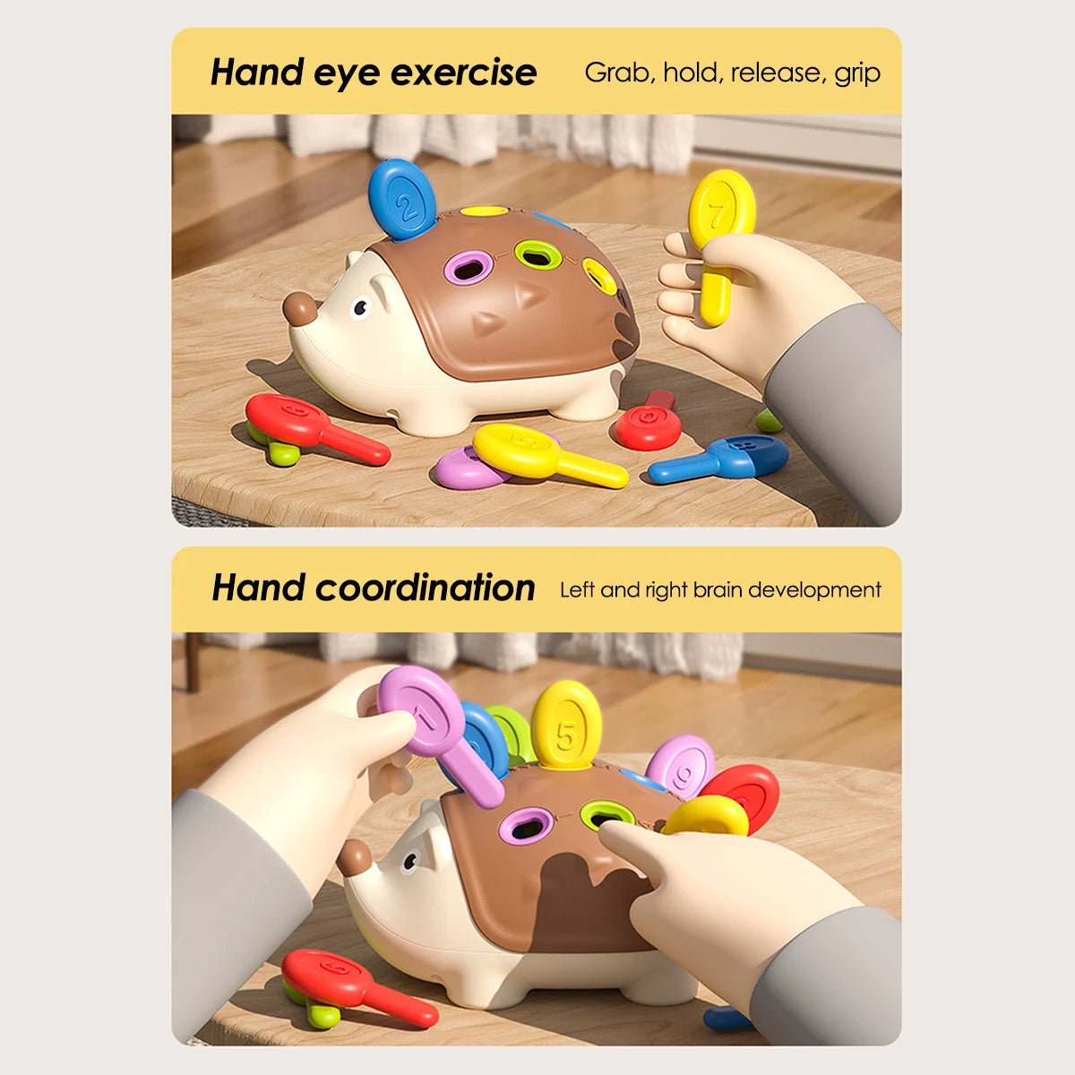 Children'S Splice Hedgehog Digital Color Matching Toy Children'S Splice Hedgehog Digital Color Matching Toy