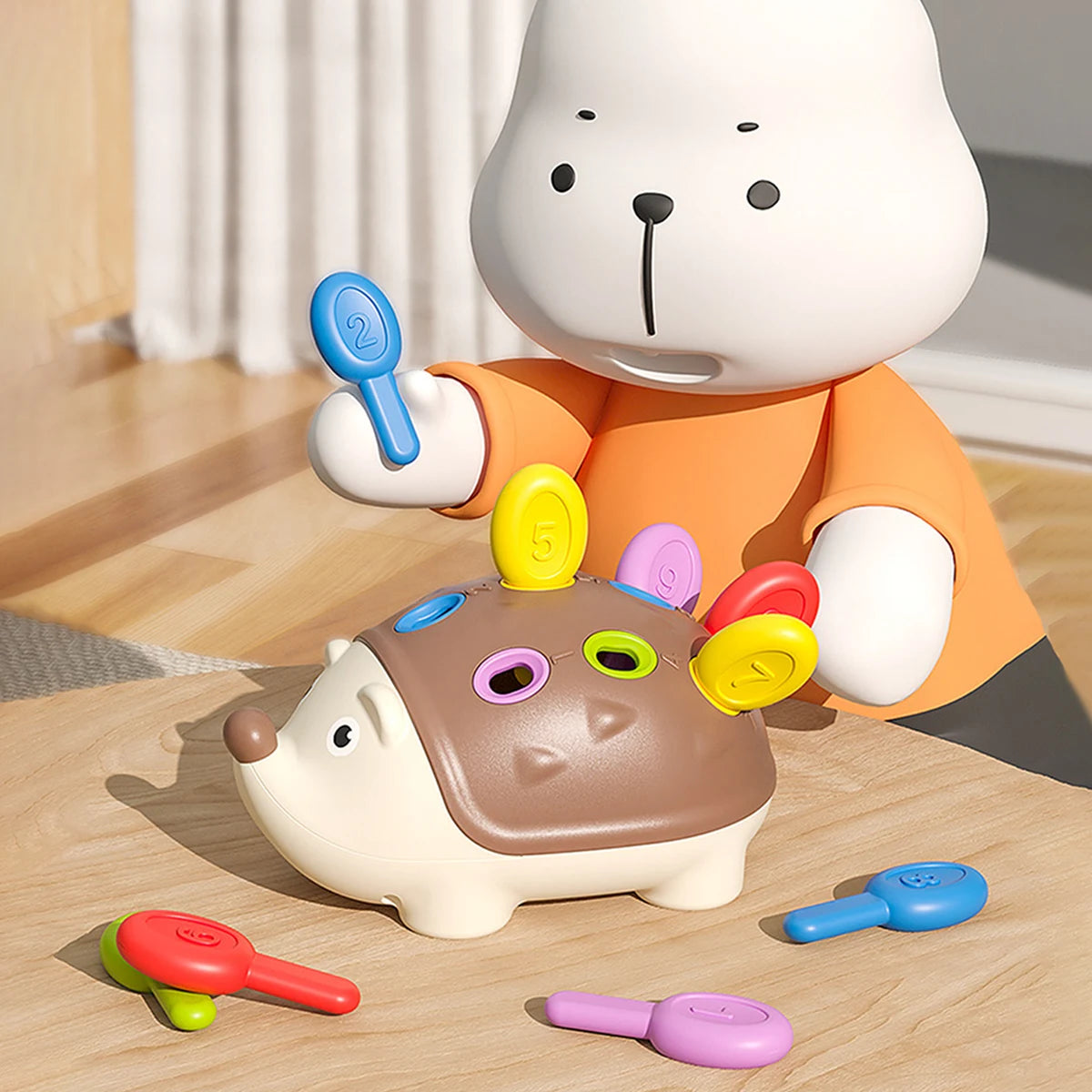 Children'S Splice Hedgehog Digital Color Matching Toy Children'S Splice Hedgehog Digital Color Matching Toy