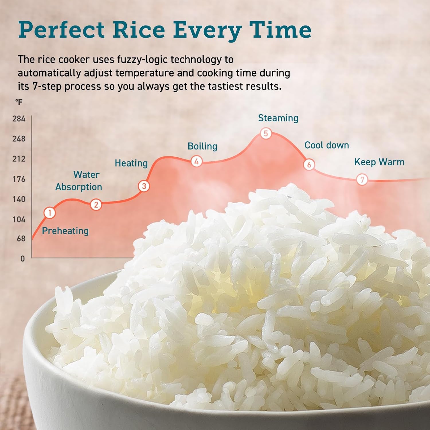 Rice Cooker 10 Cup, 24H Keep Warm, 18 Functions Fuzzy Logic Rice Maker with Stainless Steel Steamer Basket, Sauté, Slow Cooker, Black